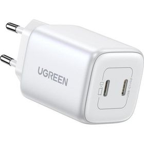Ugreen Nexode 45W USB Type-C QC 4.0 PD Gan x 2 Portlu Beyaz Hızlı Şarj Cihazı