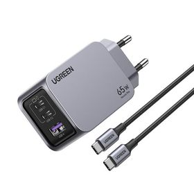 Ugreen Nexode Pro 65W Gan Uzay Grisi Type-C QC PD 2xUSB-C 1xUSB-A Hızlı Şarj Cihazı