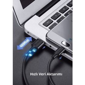 Ugreen Örgülü 1.5 Metre Siyah Micro-USB & USB-A Data ve Şarj Kablosu