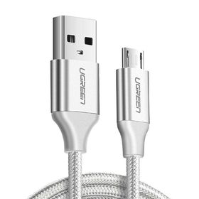 Ugreen Örgülü 50 cm Siyah Micro-USB & USB-A Data ve Şarj Kablosu