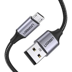 Ugreen Örgülü 50 cm Siyah Micro-USB & USB-A Data ve Şarj Kablosu
