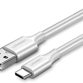 Ugreen Örgülü Beyaz 25 cm USB Type-C Şarj ve Data Kablosu