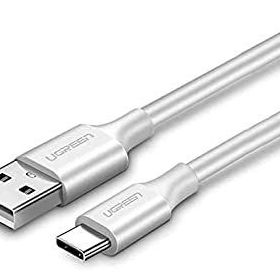 Ugreen Örgülü Beyaz 25 cm USB Type-C Şarj ve Data Kablosu