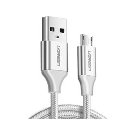 Ugreen Örgülü Micro USB 2 mt Beyaz Data ve Şarj Kablosu