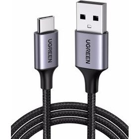 Ugreen Örgülü Siyah 50 cm USB Type-C Şarj ve Data Kablosu