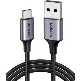 Ugreen Örgülü Siyah 50 cm USB Type-C Şarj ve Data Kablosu