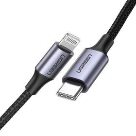 Ugreen Örgülü Type-c Lightning İphone Hızlı Şarj Kablosu