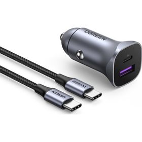 Ugreen PD 30 Watt SCP 22.5 Watt Type-C USB Alüminyum Araç Çakmaklık Şarjı