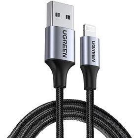 Ugreen Siyah 1.5 mt Lightning İphone Örgülü Data Ve Şarj Kablosu