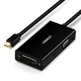 Ugreen Siyah Mini Display Port To Hdmı Vga Dvı Dönüştürücü Adaptör