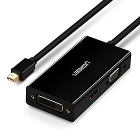 Ugreen Siyah Mini Display Port To Hdmı Vga Dvı Dönüştürücü Adaptör