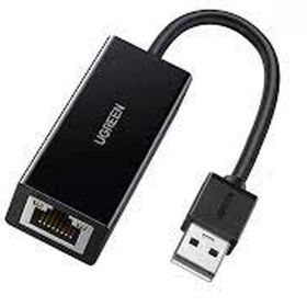 Ugreen Siyah USB 2.0 PC Mac Konsol TV Box Ethernet Adaptörü