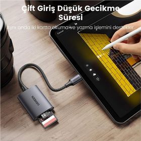 Ugreen Type-C To SD ve Micro SD Kart Okuyucu Adaptör