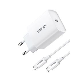 Ugreen USB C Şarj Cihazı 30W Güç Dağıtımı 3.0 Hızlı Şarj 3.0/2.0, 2M USB C Kablosu