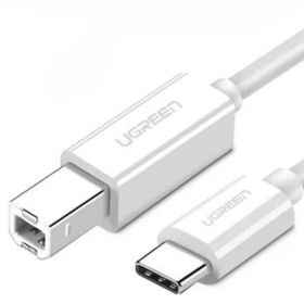 Ugreen USB Type-C To USB 1 mt Beyaz B Yazıcı Kablosu