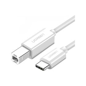 Ugreen USB Type-C To USB 1 mt Beyaz B Yazıcı Kablosu