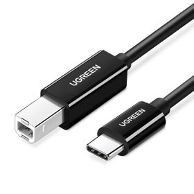 Ugreen USB Type-C To USB 2 mt Siyah B Yazıcı Kablosu