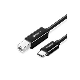 Ugreen USB Type-C To USB 2 mt Siyah B Yazıcı Kablosu