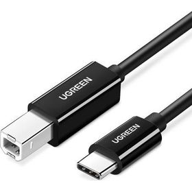Ugreen USB Type-C To USB 2 mt Siyah B Yazıcı Kablosu