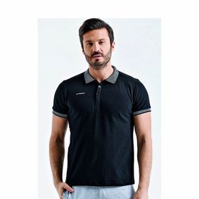 Uhlsport 3201131-20.002 Siyah Polo Yaka Pamuk Slınce M Erkek T-Shirt