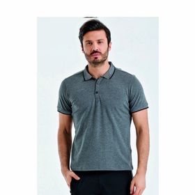 Uhlsport 3201131-22.524 Antrasit Melanj Polo Yaka Pamuk Slınce M Erkek T-Shirt