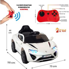 UJ Toys Beyaz Jagor 12V Akülü Araba