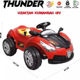 UJ Toys Thunder 12 V Kırmızı Siyah Akülü Araba