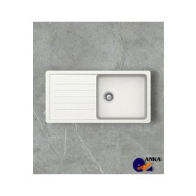 Ukinox D100 Valente Beyaz Granit Eviye