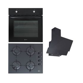 Ukinox Enzo - Carlo - Lento 60 cm 3'lü Siyah Ankastre Set
