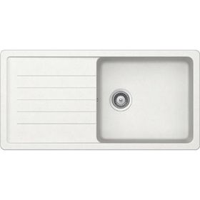 Ukinox Valente D-100 L Beyaz Granit Eviye