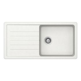 Ukinox Valente D-100 L Beyaz Granit Eviye