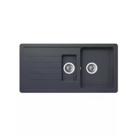 Ukinox Valente D-150 L Siyah Granit Eviye