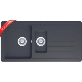 Ukinox Valente D-150 L Siyah Granit Eviye