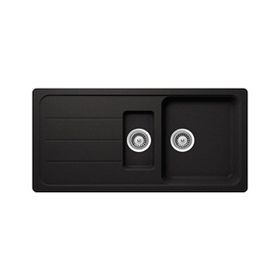 Ukinox Valente D-150 L Siyah Granit Eviye