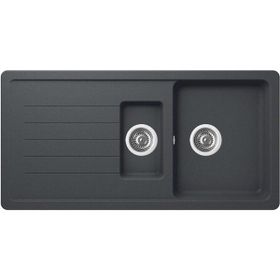 Ukinox Valente D-150 L Siyah Granit Eviye