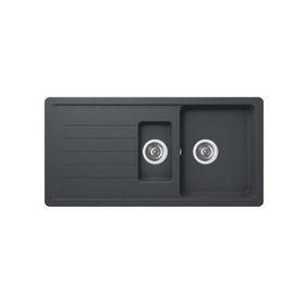 Ukinox Valente D-150 L Siyah Granit Eviye