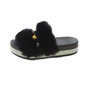 Ulalaza Mary Jane Açık Ayak Tıknaz Kama Yarasa Kalp Zincir S18-Blackcolor Kadın Platform Ayakkabı