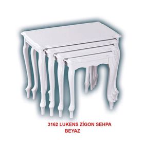 Ülgüdür E-3162 Lukens Beyaz Zigon Sehpa