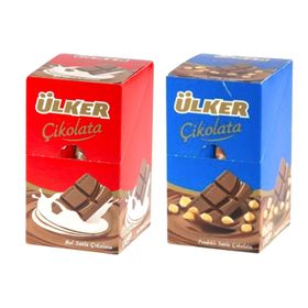 Ülker 30 gr Sütlü Baton Çikolata + 30 gr Fındıklı Baton Çikolata (12 adet)