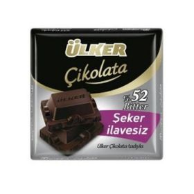 Ülker 60 gr Şeker İlavesiz Bitter Kare Çikolata
