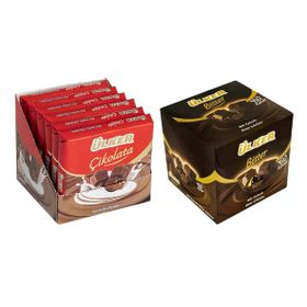 Ülker 60 gr Sütlü + 60 gr %60 Bitter Kare Çikolata (6 adet)