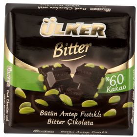 Ülker 65 gr Bitter Fıstıklı Kare Çikolata (6 adet)