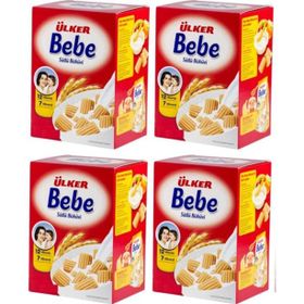 Ülker Bebe 12 Vitamin 7 Mineral 4x800 gr Sütlü Bebek Bisküvisi
