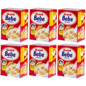 Ülker Bebe 12 Vitamin 7 Mineral 6x800 gr Sütlü Bebek Bisküvisi