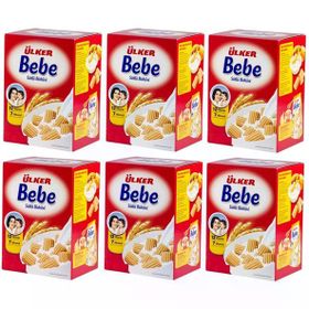 Ülker Bebe 12 Vitamin 7 Mineral 6x800 gr Sütlü Bebek Bisküvisi