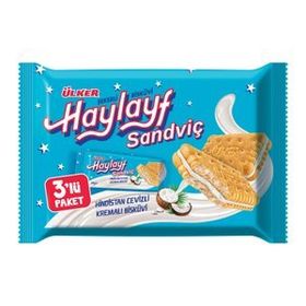 Ülker Haylayf Sandviç 3'lü Paket 252 gr Hindistan Cevizli Kremalı Bisküvi