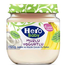 Ülker Hero Baby 6+ Ay 120 gr Muzlu Yoğurtlu Kavanoz Bebek Maması