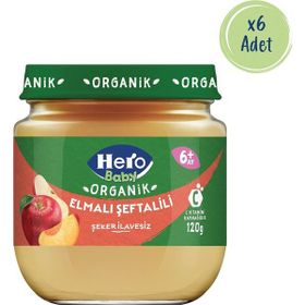 Ülker Hero Baby Elmalı Şeftali 6x120 gr Kavanoz Bebek Maması