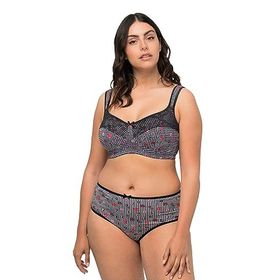Ulla Popken 658495 Siyah Kadın Spor Sütyen