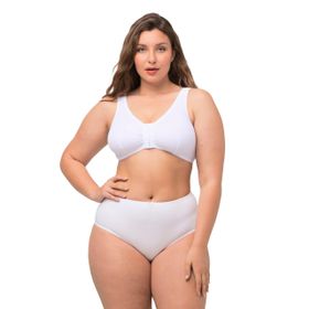 Ulla Popken 689668 Beyaz Kadın Spor Sütyen